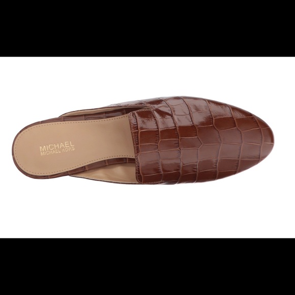 Michael Kors Shoes - NIB❗️MICHAEL KORS Sz 7 Brown Croc Leather Mules